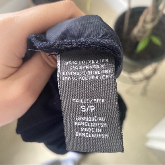 ASOS Dark Navy High Waisted Tie Waist Paperbag Pants - Picture 4 of 7